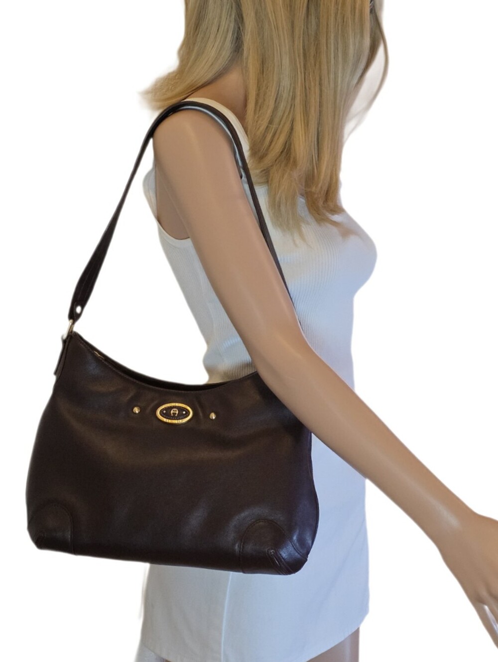 Vintage Etienne Aigner Bordeaux Leather EST 1949 Logo Bag - Excellent Condition